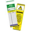 Inserts Weekly Inspection-tag, Anglais, 50x164mm, Multitag WEEKLY NSPECTION RECORD, 10 Pièce / Pack